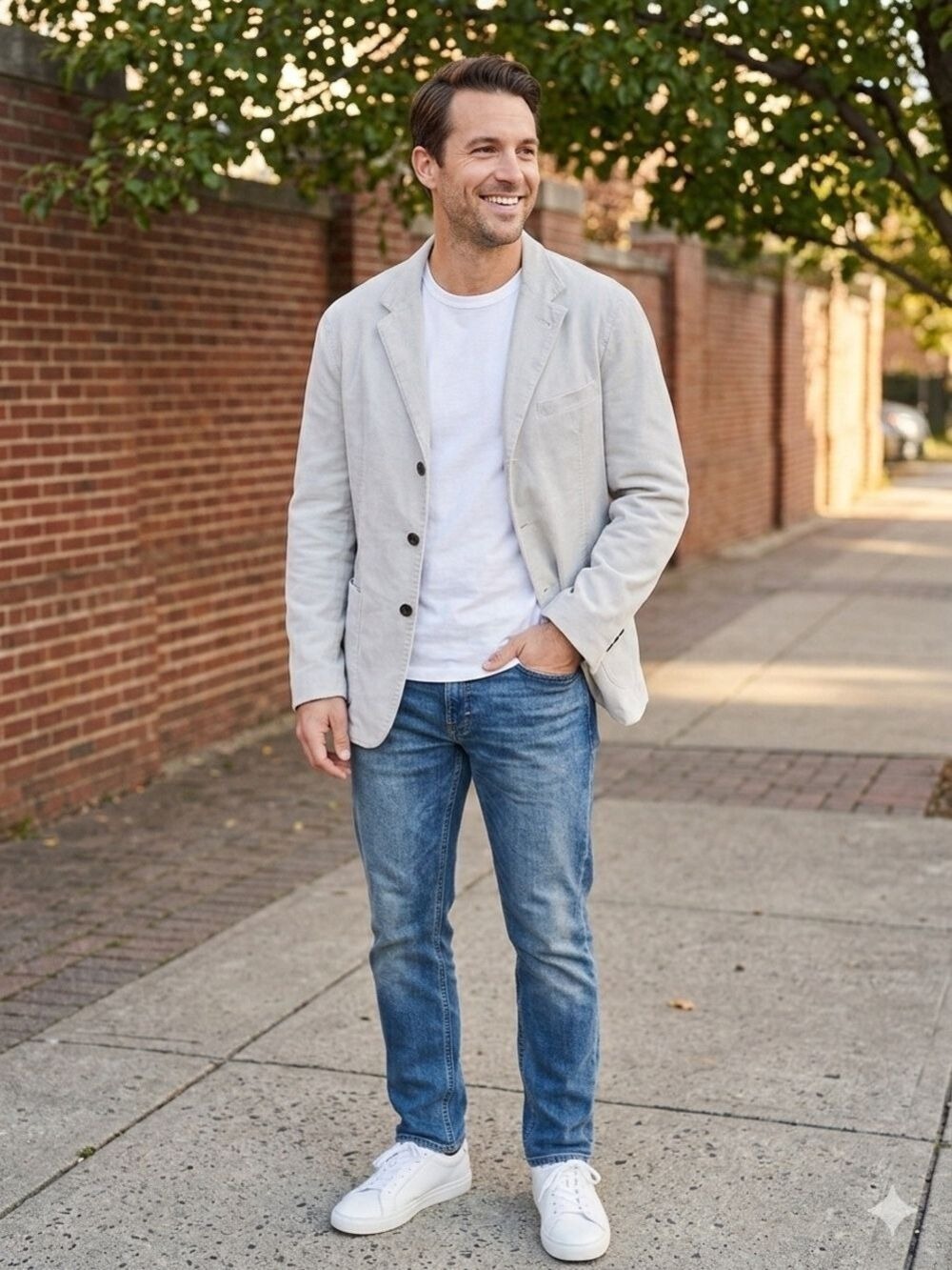 Scott James Men's Corduroy Blazer Stone Size XXL Classic Modern Layering Piece